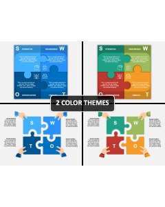 SWOT Puzzle PPT Cover Slide