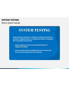 System Testing PPT Slide 1
