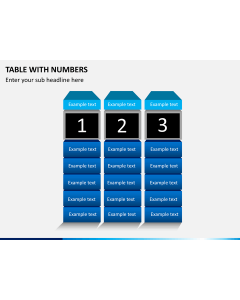 Table with numbers PPT slide 1