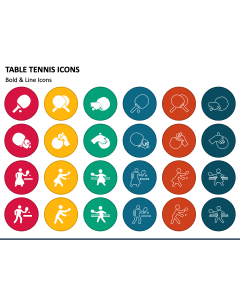 Table Tennis Icons PowerPoint Slide 1