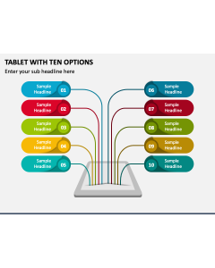 Tablet with Ten Options PPT Slide 1