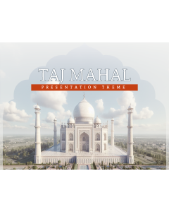 Taj Mahal Theme PPT Slide 1