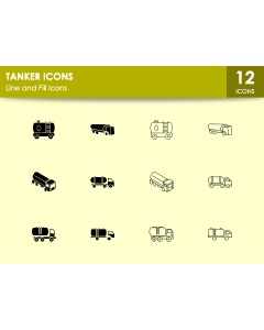 Tanker Icons PPT Thumbnail