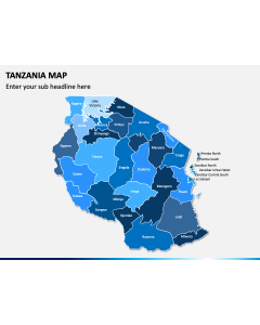 Tanzania map PPT slide 1