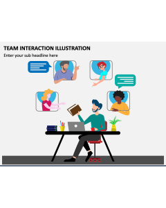 Team Interaction Illustration PPT Slide 1