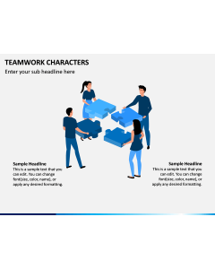 Teamwork Characters PPT Slide 1