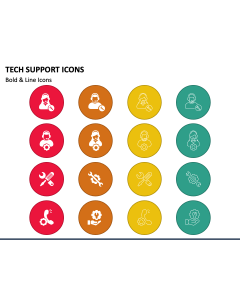 Tech Support Icons PPT Slide 1