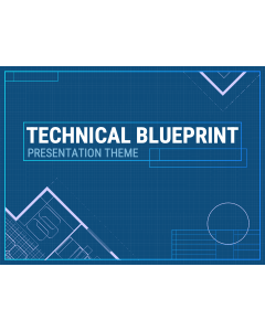 Technical Blueprint Theme PPT Slide 1