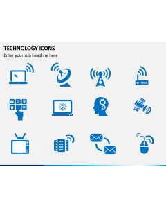Technology icons PPT slide 1