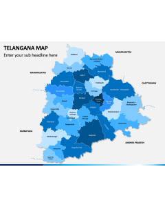 Telangana Map PPT Slide 1