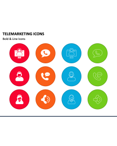 Telemarketing Icons PPT Slide 1