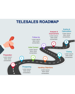 Telesales Roadmap PPT Thumbnail