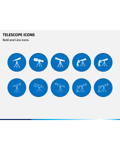 Telescope Icons PPT Slide 1