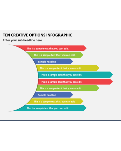 Ten Creative Options Infographic PPT Slide 1