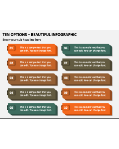 Ten Options - Beautiful Infographic PPT Slide 1