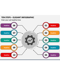 Ten Steps - Elegant Infographic PPT Slide 1