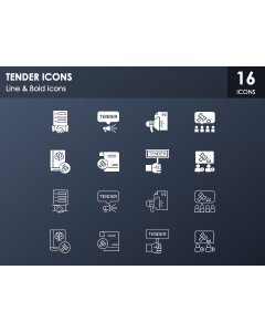 Tender Icons PPT Slide 1