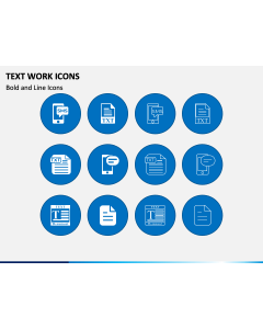 Text Work Icons Slide 1