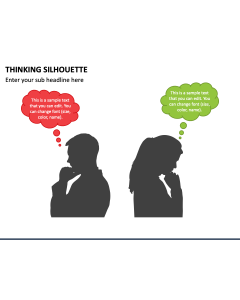 Thinking Silhouette PPT Slide 1