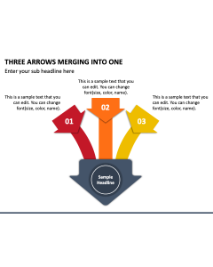 Three Arrows Merging into One PPT Slide 1