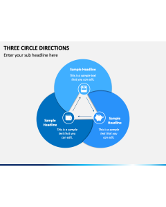 Three Circle Directions PPT Slide 1