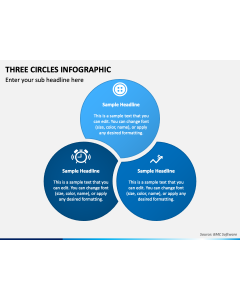 Three Circles Infographic PPT Slide 1