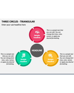 Three Circles - Triangular PPT Slide 1