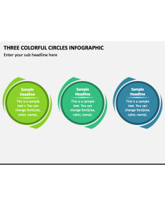 Three Colorful Circles Infographic PPT Slide 1
