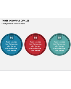 Three Colorful Circles PPT Slide 1