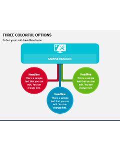 Three Colorful Options PPT Slide 1
