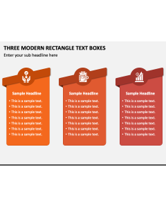 Three Modern Rectangle Text Boxes PPT Slide 1