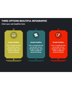 Three Options Beautiful Infographic PPT Thumbnail
