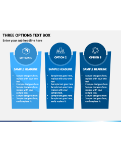 Three Options Text Box Slide 1