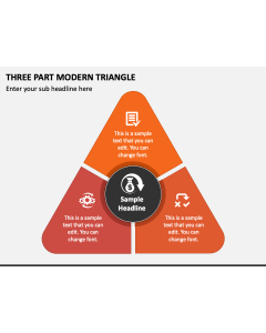 Three Part Modern Triangle PPT Slide 1