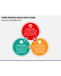 Three Process Circles with Icons PPT Slide 1