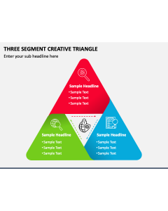 Three Segment Creative Triangle PPT Slide 1