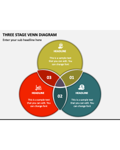 Three Stage Venn Diagram PPT Slide 1