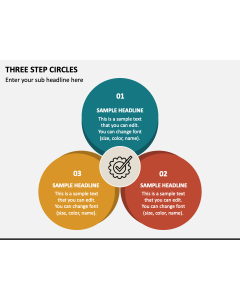 Three Step Circles PPT Slide 1