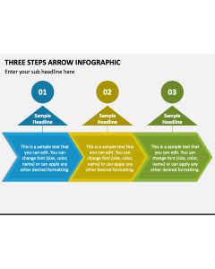 Three Steps Arrow Infographic PPT Slide 1