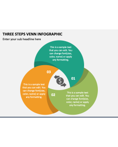 Three Steps Venn Infographic PPT Slide 1
