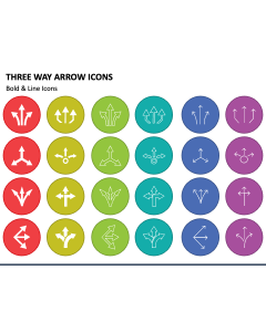 Three Way Arrow Icons PPT Slide 1