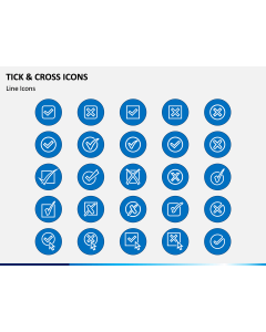 Tick and Cross Icons PPT Slide 1