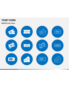 Ticket Icons PPT Slide 1