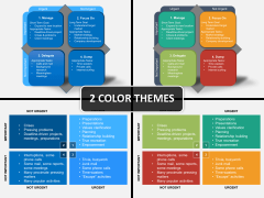 Time management matrix PPT cover slide