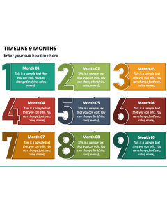 Timeline 9 Months PPT Slide 1