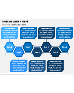 Timeline with 7 Steps PPT Slide 1