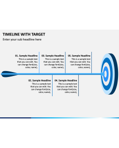 Timeline With Target PPT Slide 1