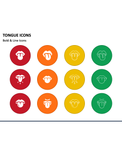 Tongue Icons PPT Slide 1