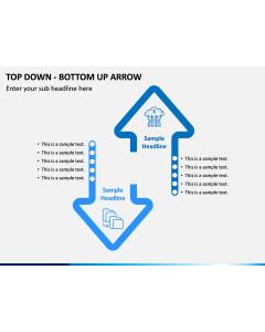 Top Down Bottom Up Arrow PPT Slide 1