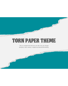 Torn Paper Creative Theme PPT Slide 1